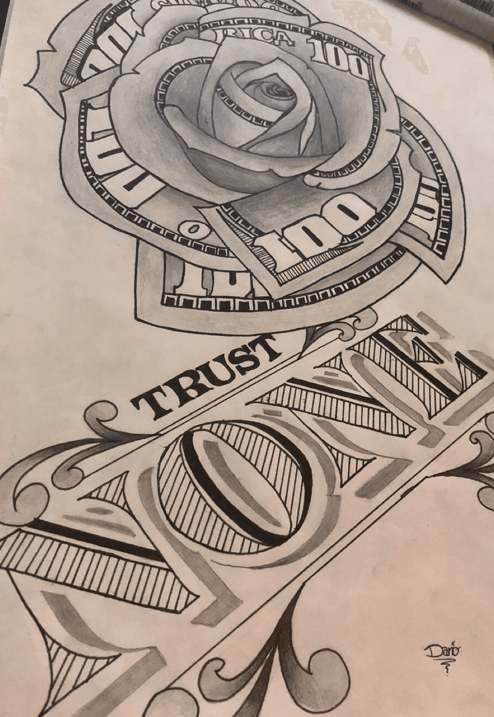 Money Rose Coloring Page | Easy Drawing Guides