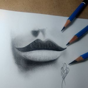 Mouth#realistic #realism #draw #pencil #Black #blackandgrey #traditional 