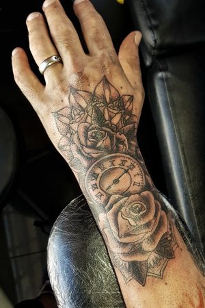 Roses and pocket watch