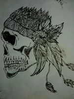 #skull #skulltattoo #indianskulltattoo #indianskull #drawing 