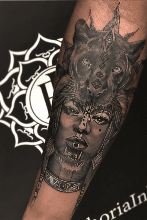 Tattoo uploaded by Kevin Ibañez • #blackpower #african #africanwarrior  #warrior #Goddess #panther #kevinibanez #euphoriaink • 732684 • Tattoodo