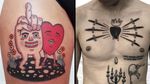 Tattoo on the left by Rion and tattoo on the right by Andrei Ylita #Rion #AndreiYlita #hearttattoos #heart #love #heartbreak