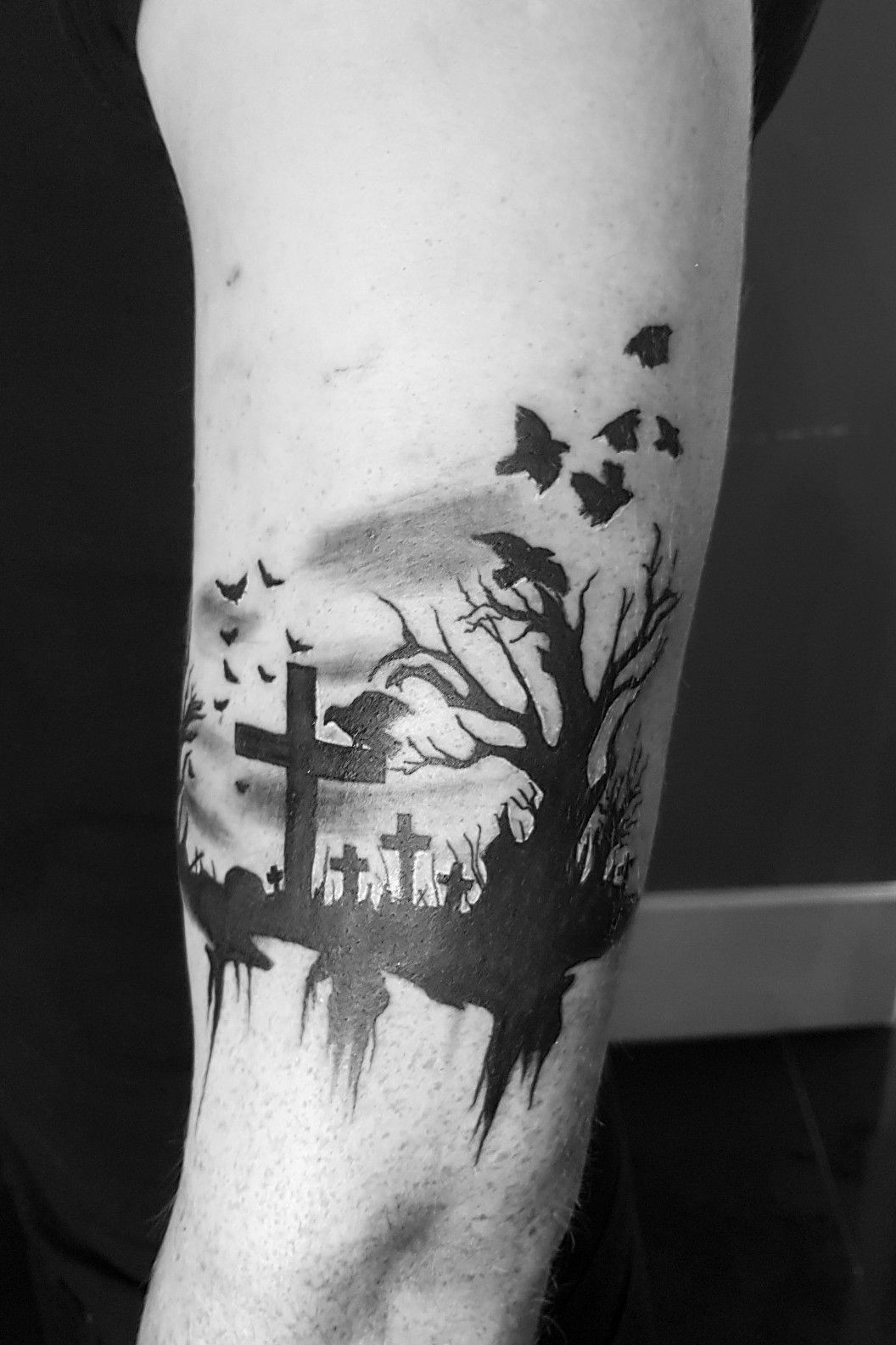 23 Graveyard Tattoo Images Pictures and Designs Gallery