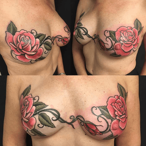 Tattoo by Shane Wallin #breastcancer #breastcancertattoos #cancersurvivor #breastcancerawareness