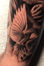  Claytattoos #blackandgrey#inked#dove#sleevetattoo#claytattoos#tattoos 