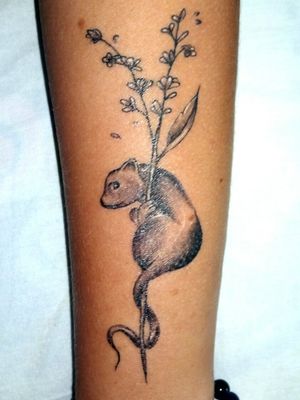 #mousetattoo #mouse #flower #animaltattoo #animal #rodent #gnawer 
