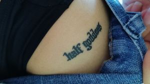 HALF DEVIL, HALF GODDESS #tattoedgirl #tattoo 