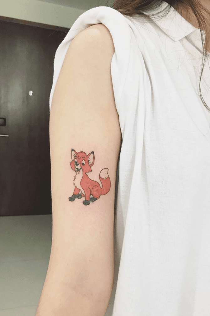 The Fox and The Hound  done by Midas  cobra customs tattoo in Plymouth ma   rtattoos