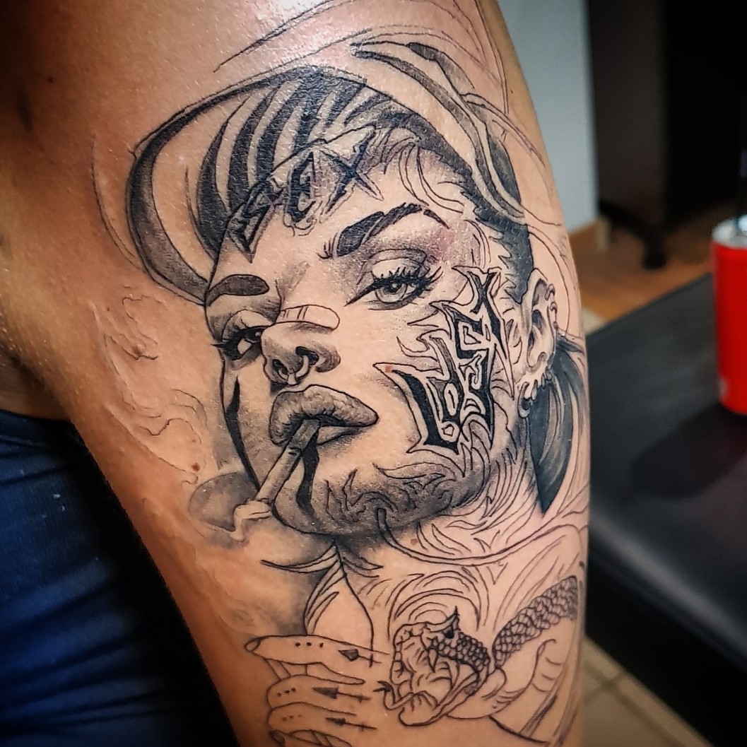Tattoo uploaded by Tiago Henrique Silva Silva • Tattoo woman face still in progress.. My work • Tattoodo Tattoo uploaded by Tiago Henrique Silva Silva • Tattoo woman face still in progress.. My work • Tattoodo