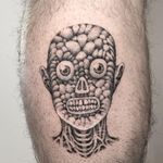 Tattoo by Skeleton Jelly #SkeletonJelly #strange #surreal #different #unique #portrait #skeleton #teeth #skull #zombie #brain