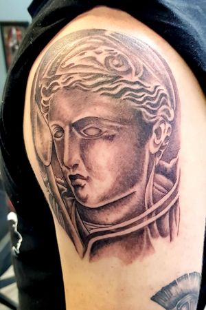 Roman face statue tattooMy work