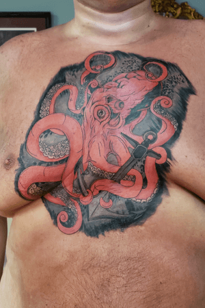Open heart surgery cover up tattoo with a octopus 🐙🐙