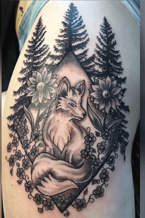 Customer supplied artwork with some small modifications by myself @art_in_motion_tattoo #customtattoo #foxtattoo #tattoo #alaskatattoo #wasillatattoo #wasilla #nofilter #blackandgreytattoo #thightattoo #veteranowned #art_in_motion_tattoo