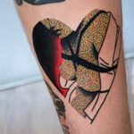Tattoo by Aleksy Marcinow #aleksymarcinow #kinkytattoos #kinktattoos #kink #kinky #bdsm #leather #fetish #queer #empower #love #consent #shibari #abstract #dotwork #popart #babe