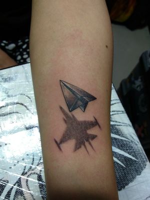 #tattoo #airplane #airplanetattoo #blackandgrey #blackandgreytattoo #eternalink 