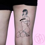 Tattoo by Sad Amish Tattooer #SadAmishTattooer #SadAmish #kinkytattoos #kinktattoos #kink #kinky #bdsm #leather #fetish #queer #empower #love #consent #shibari #illustrative #linework #fineline #babe