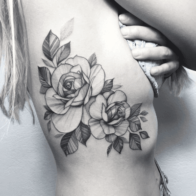 #blacktattoo #blackwork #ink #inked #art #rosetattoo 