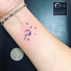 Space  tiny mini tattoo