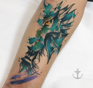 ✨Blue Dragon✨ #tattoo #tattoodo #watercolor #tattooartist #felipebernardes #felipebernardestattoo #aquarelle #dragao 