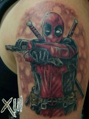 #Deadpool #tattoo #MarvelTattoos #tattoos #tattooartist #tat2dave13