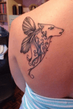 My second tattoo done in Italy in 2014. Buttefly -Wolf 