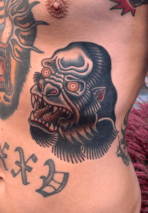 #gorilla #tattoo #ink #ribs