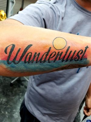 Color blending script tattoo...