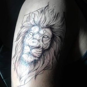 León realizado por Daniela Guerra Vega "Lady tatoo" Guayaquil Ecuador 
