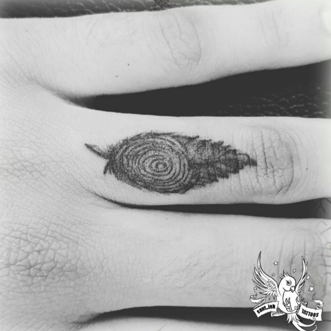 Heart tattoo with Finger impression