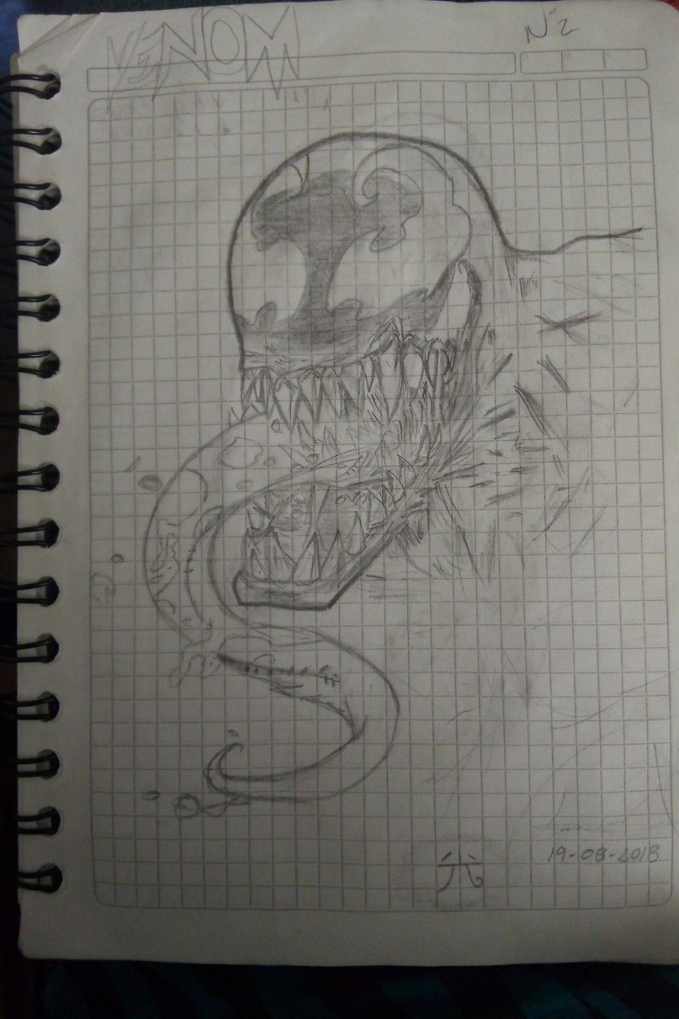 BLACKBOOK  VENOM Marvel Venom sketch art  draw  ink