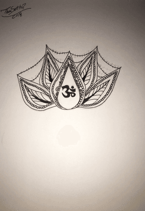 Did this new one for all my fellow trancers out there! #psytrance #om #lotus #pearls #flowerdetailing #flowers #sketch i promise ill start posting tattoos one day but so far its my drawings until january if all goes well