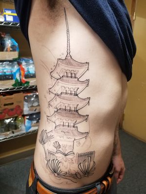 Based off of the pagoda at the Sensō-ji temple in Tokyo. Adding color soon.