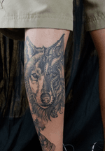 Wolf on the back of my left leg