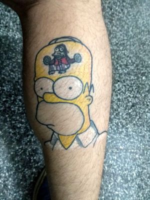 #homersimpson #homer #Simpsons #monkey #tattooart 