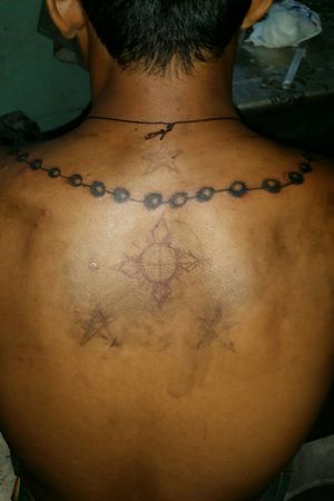2nd time to tattoo Rosary, at the same day/time w/ another Rosary.