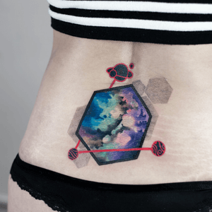 Thank you Gonul #space #watercolor #geometric 