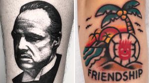 Tattoo on the left by Koldo Novella and tattoo on the right by Needles Tattooing #KoldoNovella #NeedlesTattooing