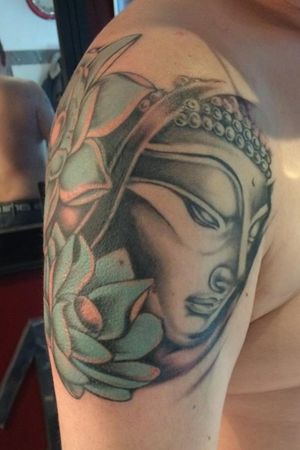 Coverup buddha design by Oliver (The Skeleton). 