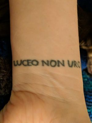 LUCEO NON URO, Translation: I shine not burn. Mackenzie clan motto