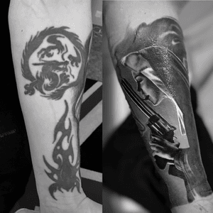 Rioger tattoo #art #tattooartist #blackandgrey #Black #portraittattoos #retrato #blackandgreytattoo #tattooart #realism #realistic 