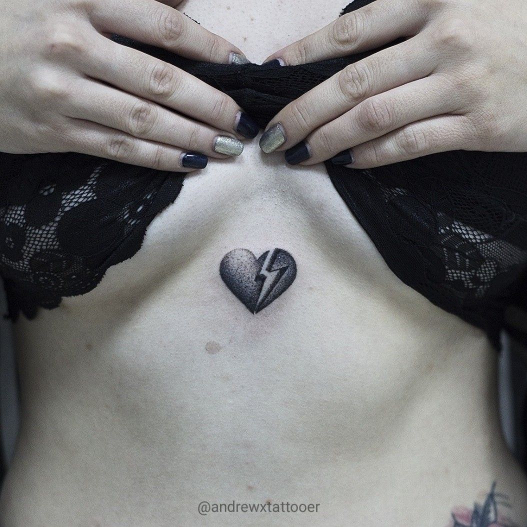 broken heart tattoo on chestTikTok Search