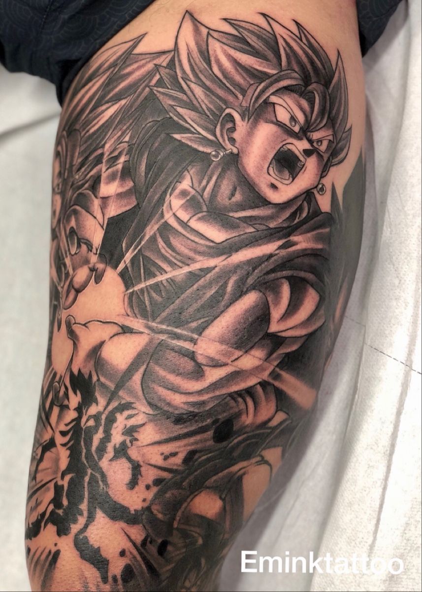 Tattoo uploaded by Emon Eminktattoo • ⏩ 🐉 Dragonball history Leg Sleeve