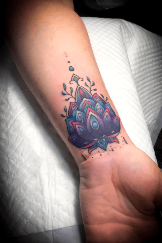 flower tattoo wrist cover up by tattoosuzette on DeviantArt