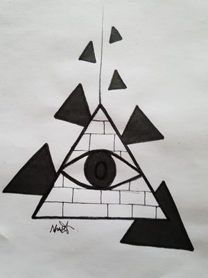 Simple triangle sketch Check out my Instagram @Kast_One #simple #triangle #triangles #black #tryout #illuminati
