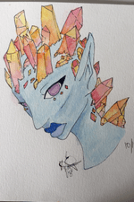 This is a water color elf desigb i did for a friend who requested it 