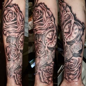 Gracie-mae pocket watch with roses by Sean #pocketwatch #pocketwatchtattoo #pocketwatchandrosestattoo #rose #rosessleeve #rosessleevetattoo #roses #gracie-maetattoo #graciemae #graciemaetattoo #watchandrosestattoo #watchtattoo #watch #clocktattoo #clockandrosestattoo #ad #sponsor #tattoo #tattooing