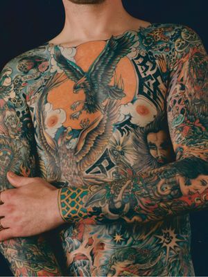 Unknown - Paris Tattoo Convention 1994 - Photograph by Elvia Iannaccone Gezlev #ElviaIannacconeGezlev #tattooculture #tattoocommunity