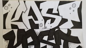 One and a half sketches because this app cuts pictures wierd... Check out my Instagram @Kast_One #Kast #sketch #sketches #black #white #letters #lettering #letter #style #berlin #graffiti