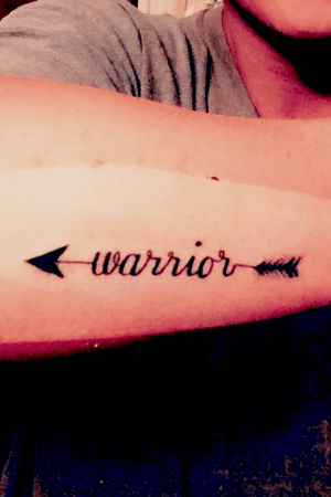 #warrior #arrow #forearm #girlswithtattoos #recovery 