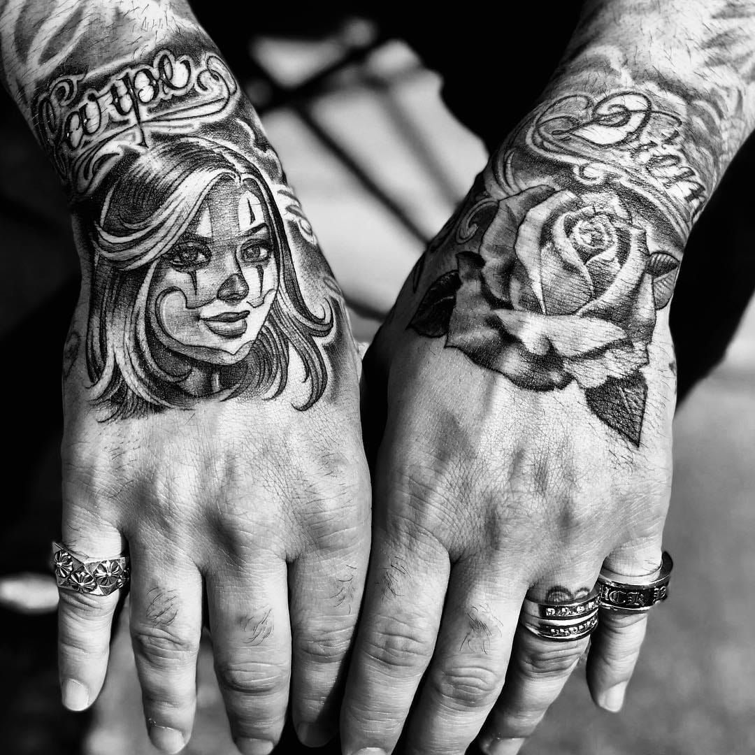 15 Cartoon Portrait Zombie Hand Tattoo Design For Women female png   jpg 2023